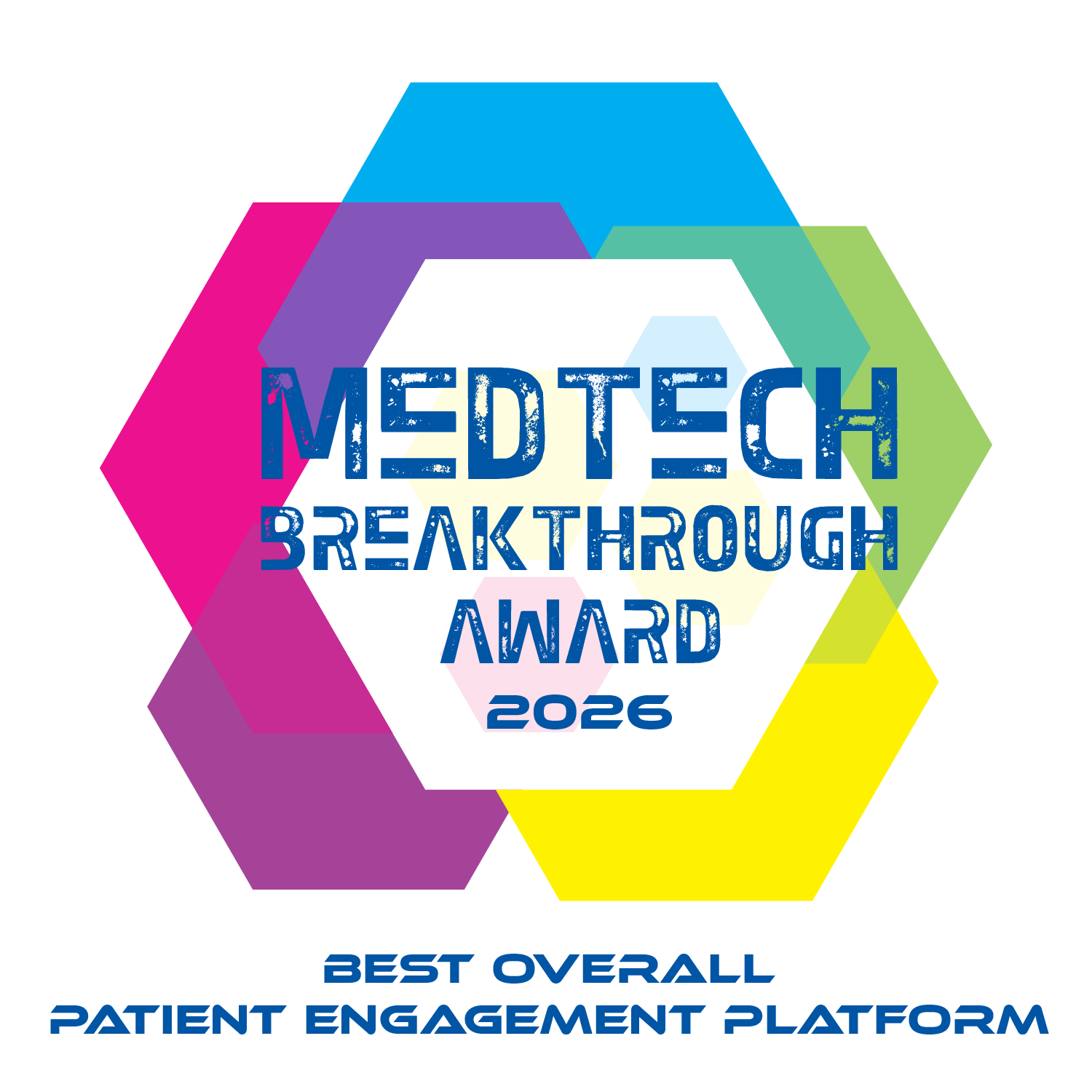 MedTech Breakthrough 2026 Best Overall Patient Engagement Platform award badge